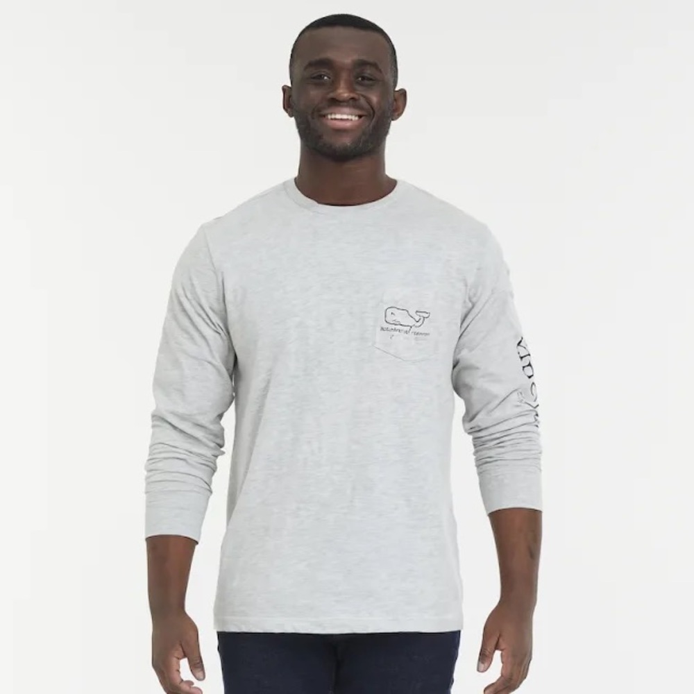 Vineyard Vines Vintage Whale Long-Sleeve Pocket Tee